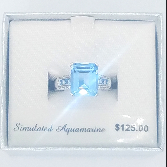 Jewelry - 📌SOLD📌 AQUAMARINE SILVER RING